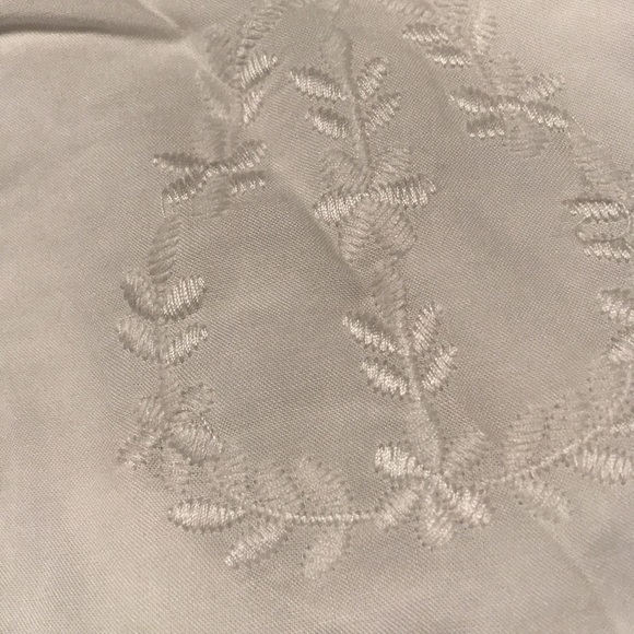 Embroidered Wrap Around Pants White Wide Leg S - Picture 7 of 10